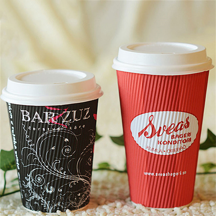 ripple wall coffee paper cups custom printed take away coffee paper cup