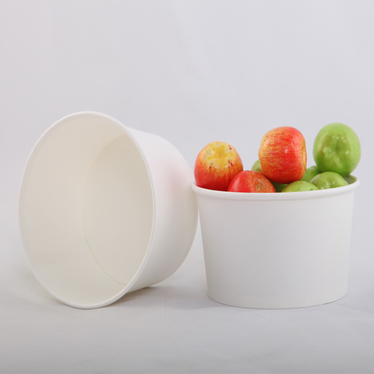 Custom White Ice Cream Paper Cup/Bowl With Logo Printed