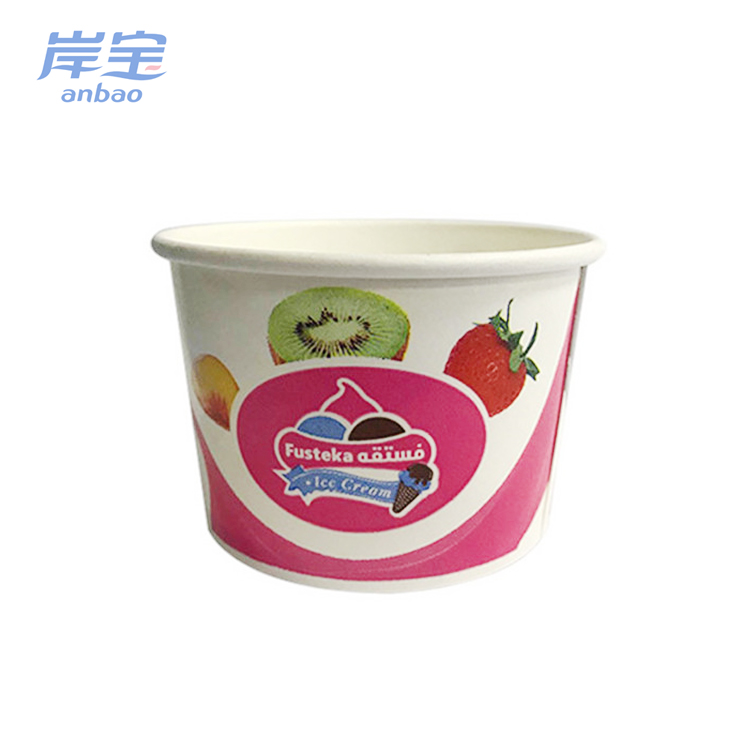 frozen ice cream or yogurt paper containers/cups/bowls