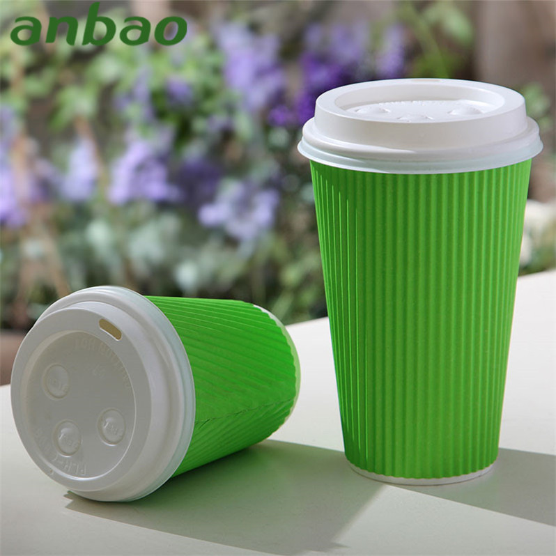 newest design cool disposable elegant disposable coffee ripple double wall paper cup
