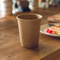 customizable 8oz 12oz 16oz Biodegradable Kraft Paper Double Wall Cup With Lid