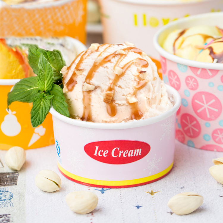 Eco-Friendly Customized ice cream cup With Lid
