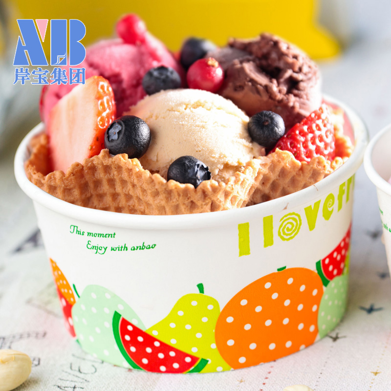 Eco-Friendly Customized Frozen Yogurt ice cream pint cup With Lid