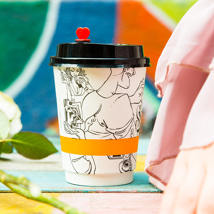 Customized Insulated Paper Coffee Cups Wholesale Double Wall Small Cups With Lids