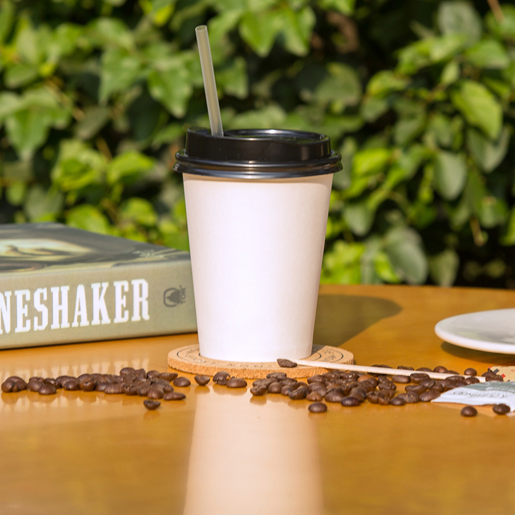 100% Compostable Biodegradable PLA Coating Coffee Paper Cups