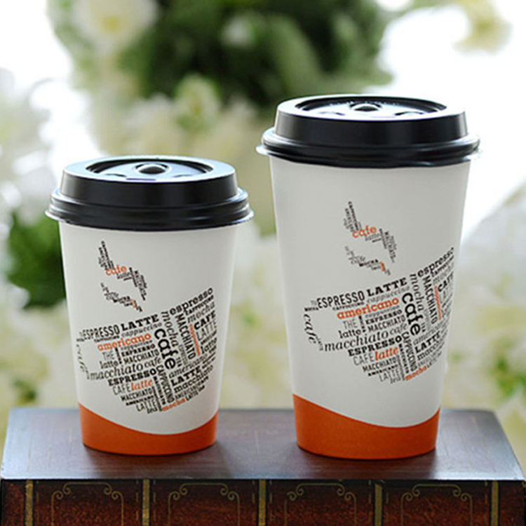 Disposable Custom Design Pe Coated Hot Drinks Single Wall Coffee Paper Cup 8 oz
