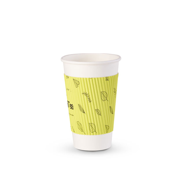 PLA Coated 12oz Ripple Paper Cup With Logo